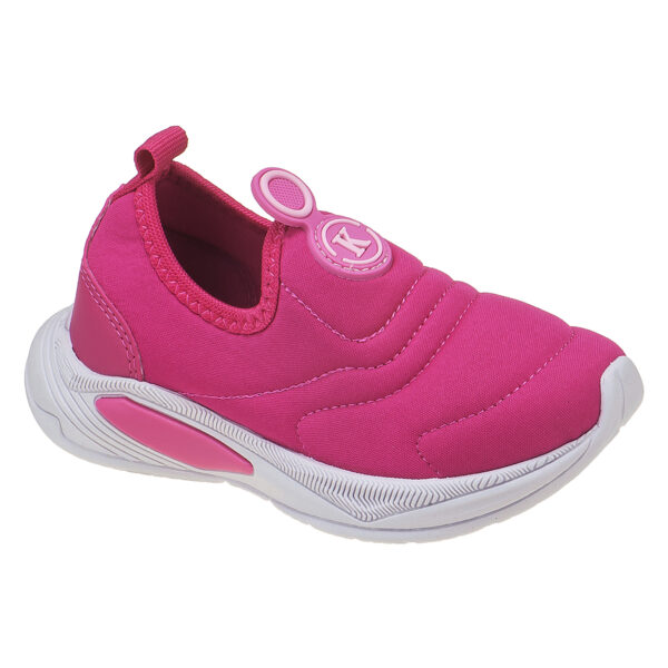 Tênis Infantil Feminino Calce Fácil K Bordado Pink Kidstep - Image 3